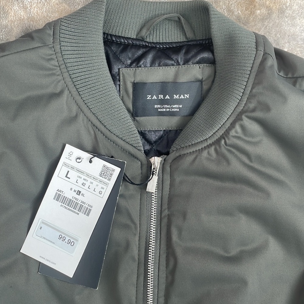 Zara men’s classic bomber trench jacket. - Picture 2 of 4